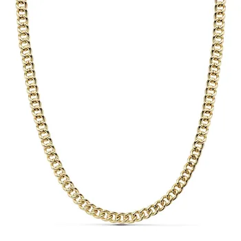 

18k gold chain Curb Chain 50cm. 5.5mm hollow. [AB9006]