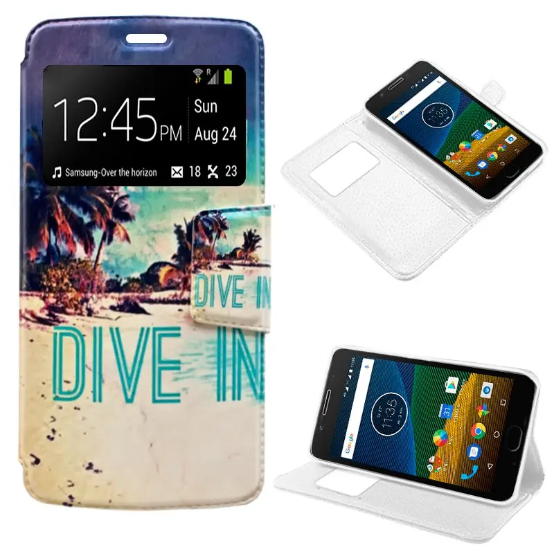 Case Flip Cover Motorola Motorbike G 5th Generation Drawings Beach | Мобильные телефоны и аксессуары
