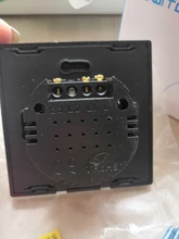 Interruptor táctil de pared para pared, Panel Led de cristal templado blanco y negro, 1 entrada y 1 vía, Interruttore AC100-240