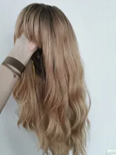 HENRY MARGU-pelucas sintéticas rectas, color negro y marrón, con resalte para mujeres, parte media, longitud del hombro, pelo Bobo resistente al calor