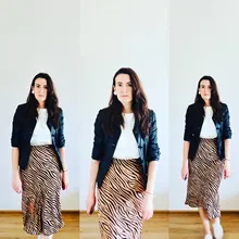 Women Skirts Zebra Print VONDA Elegant Short Clubwear Straight Casual Clothing Loose
