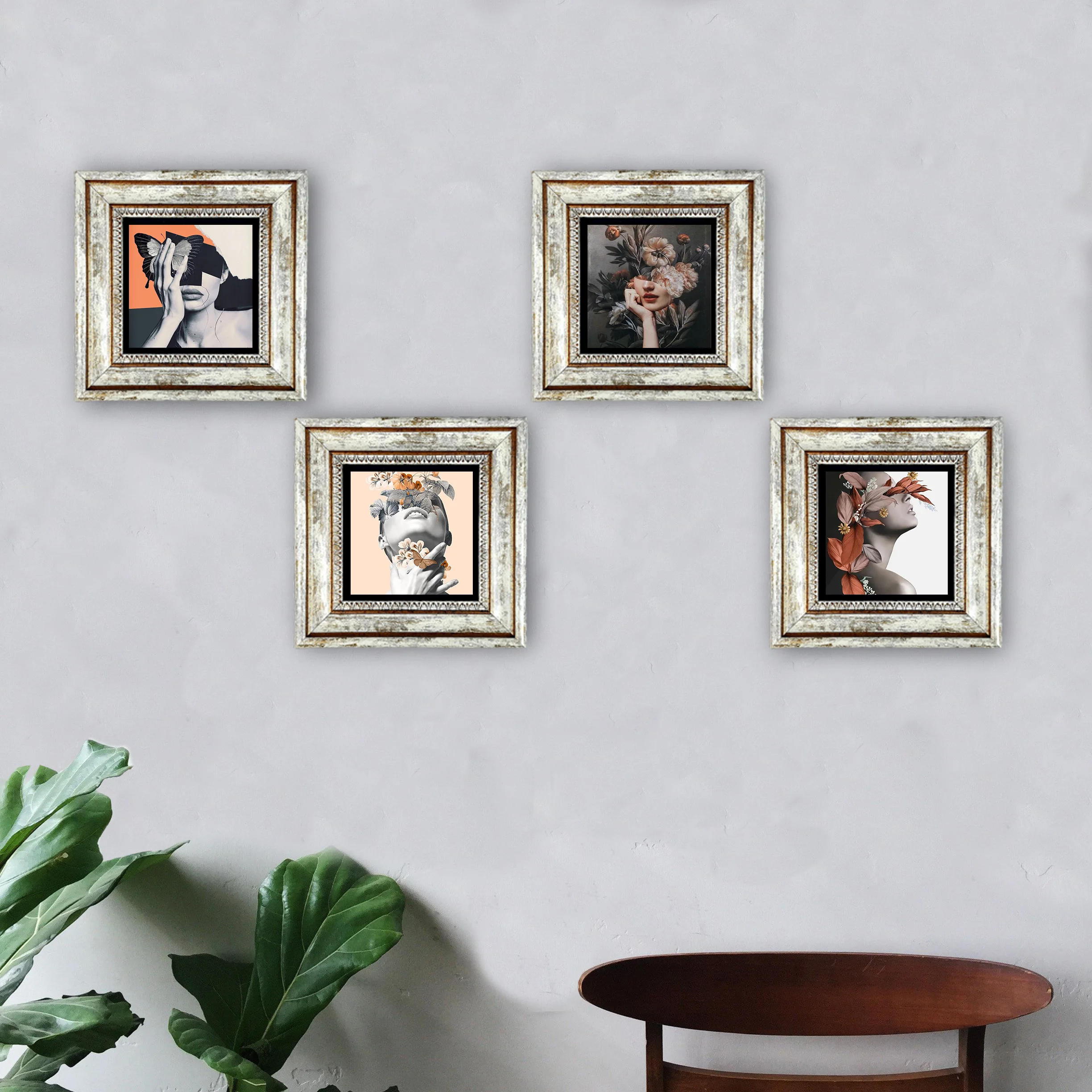 

Handmade Natural Stone Painting Framed Wall Decor Spring Dream Themed Room Vintage Poster Picture Gift Ornament Special Print