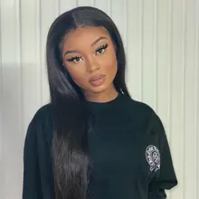 Nabeauty-Peluca de cabello humano con encaje frontal en T para mujeres negras, postizo de encaje transparente con reflejos marrón, nudos blanqueados, Remy