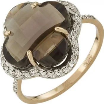 

Aloris ring with cubic zirconia and red gold