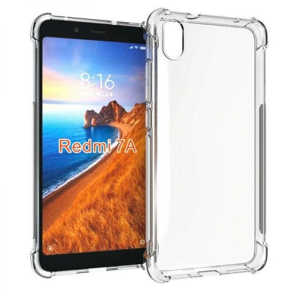 Гелевый Чехол-подставка для Xiaomi Redmi 7A | усиленные углы с прозрачными антишоковыми краями
