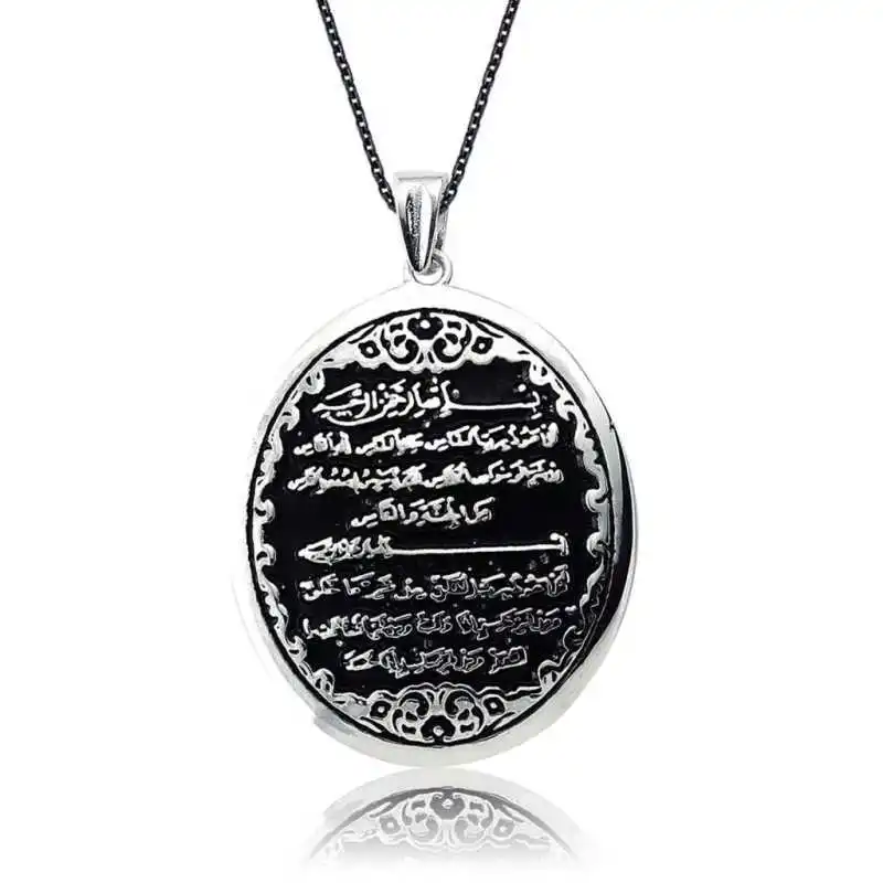 KUTAYDAN 925 Sterling Silver Felak and Nas Surah Lady Necklace
