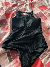 One-Piece Swimsuit Swim-Wear Riseado Black Sexy XXL Plus-Size Women Backless High-Neck