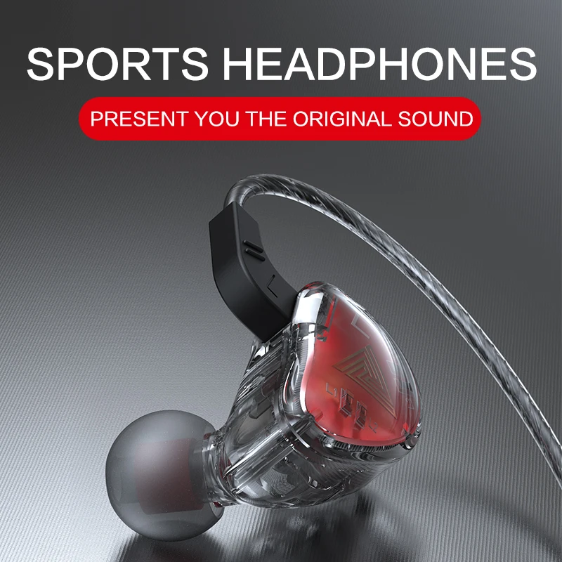 Наушники QKZ AK9 с басами, проводные наушники-вкладыши 3,5 мм, наушники-вкладыши, проводные Hi-Fi наушники с микрофоном