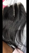Cullinan-extensiones de pelo humano con cierre de encaje para mujer, accesorio de pelo liso con cierre de encaje suizo 4x4, en tres partes, Color Natural