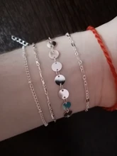 4 unids/set 2019 nueva Bohemia pulsera de oro multicapa moneda plateada pulseras de cadena para las mujeres pie cadena pulseras joyería