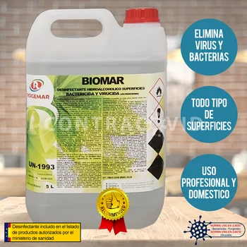 

ENVASE5L hydroalcoholic solution bio-hygienising surfaces