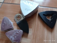 NEWONE-herramienta oscilante, papel de arena + dedo/triángulo, almohadilla de lijado para Fein Dremel, herramienta eléctrica, gancho y bucle de papel de lija abrasivo