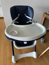 Silla alta de lujo multifunción reclinable para bebé, asiento alto con rueda, mesa de comedor para niños, silla para dormir, juego fácil