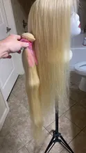 Elegante bebé recto paquetes de cabello humano armadura 28 30 32 34 36 38 40 pulgadas 613 cabello rubio malayo Remy 1 3 4 paquetes envío gratis
