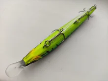Ravenclraft-señuelo de Pesca wobblers 113SF 12,2g, pececillo flotante lento, Jerkbait, labio poligonal, gancho triple para trucha de lubina