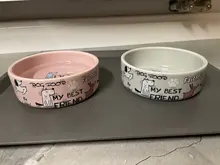 Dog-Cat-Bowls Ceramic Cartoon Puppy Food-Dish Cat-Feeding-Feeder Cats Travel Outdoor