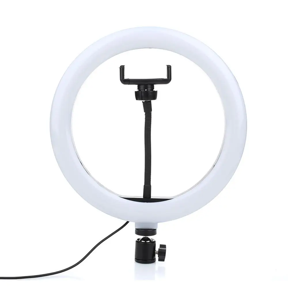 Фотография с регулируемой яркостью светодиодный Selfie Ring Light Youtube Video Live Photo Studio Light с держателем телефона лампа 3 световых режима