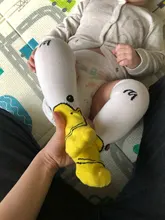 Calcetines de bebé de otoño e invierno de dibujos animados lindo calcetines de los niños raya Animal de la rodilla calcetines largos niños niñas bebé Calcetines