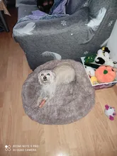 DEKO-cama de perro supersuave, caseta redonda mullidas de gato, cálida y cómoda, cojín para dormir, sofá lavable, felpa para cachorro