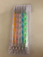 5 uds lápiz pluma punteada de cera lápiz-diamantes de imitación adhesivos gemas de recogiendo Picker consejos herramientas bricolaje salón de uñas arte