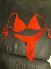 Microbikini brasileño con tanga de mujer, traje de baño liso blanco y negro con tanga y copa pequeña, bikinis sexis de talle alto para playa y piscina de mujer