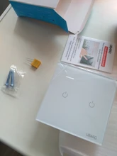 Touch-Switch Led-Panel Glass Interruttore Wall Power Black Ubaro Eu White 1/2/3-gang