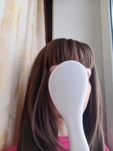 EASIHAIR-Peluca de cabello sintético para dama, cabellera artificial liso con flequillo, longitud media, color gris degradado, resistente al calor, Cosplay