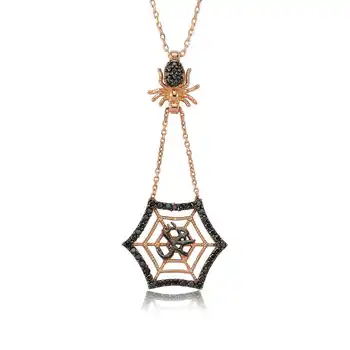 

925 sterling Silver Muhammad Written Spider Net Lady Necklace