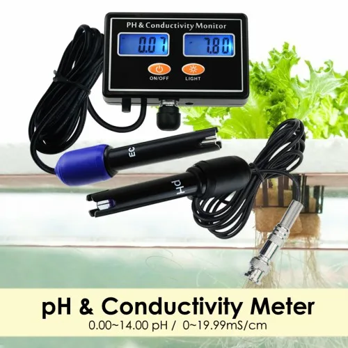 Онлайн PH& EC Измеритель проводимости измеритель ATC, качество воды в режиме реального времени непрерывный мониторинг, для аквариума, пруда