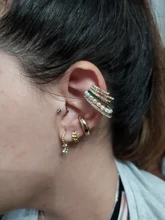 Gran oferta de puños de oreja Clip en pendientes para las mujeres sin Piercing de perlas de cristal cartílago Earcuffs boda auriculares joya Clip