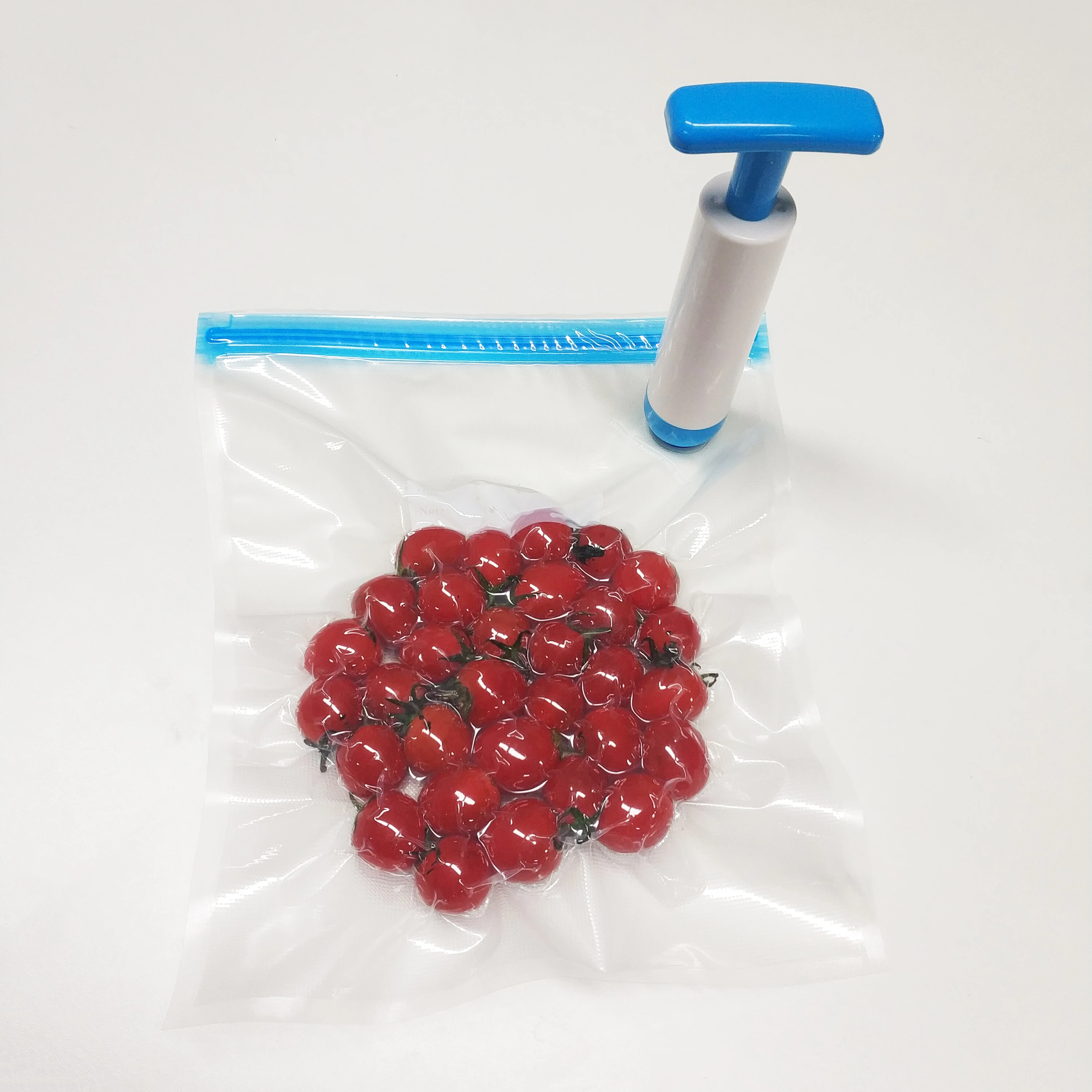 Vacuum Sealer Zip Lock Embossed 15pcs Food Saver Bags Sous Vide Storage Baggies And 2PCS Seal Clips With BPA Free