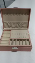 Joyero de terciopelo de doble capa, caja de almacenamiento de joyería europea de cuero de alta capacidad, soporte de joyería de gran espacio, caja de regalo