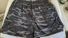 Workout Shorts GYM Fitness Jogging Quick-Dry Camo Double-Deck 2-In-1 Men
