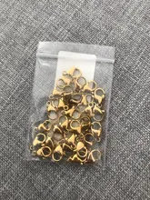 30 unids/lote de acero inoxidable chapado en oro broche de langosta garra cierres para collar de pulsera cadena de fabricación de la joyería Diy resultados suministros