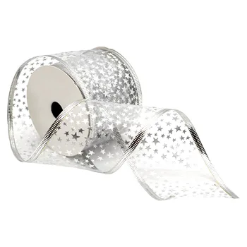 

98-0011 Ribbon Packing (organza) 63mm * 10 m (Silver)