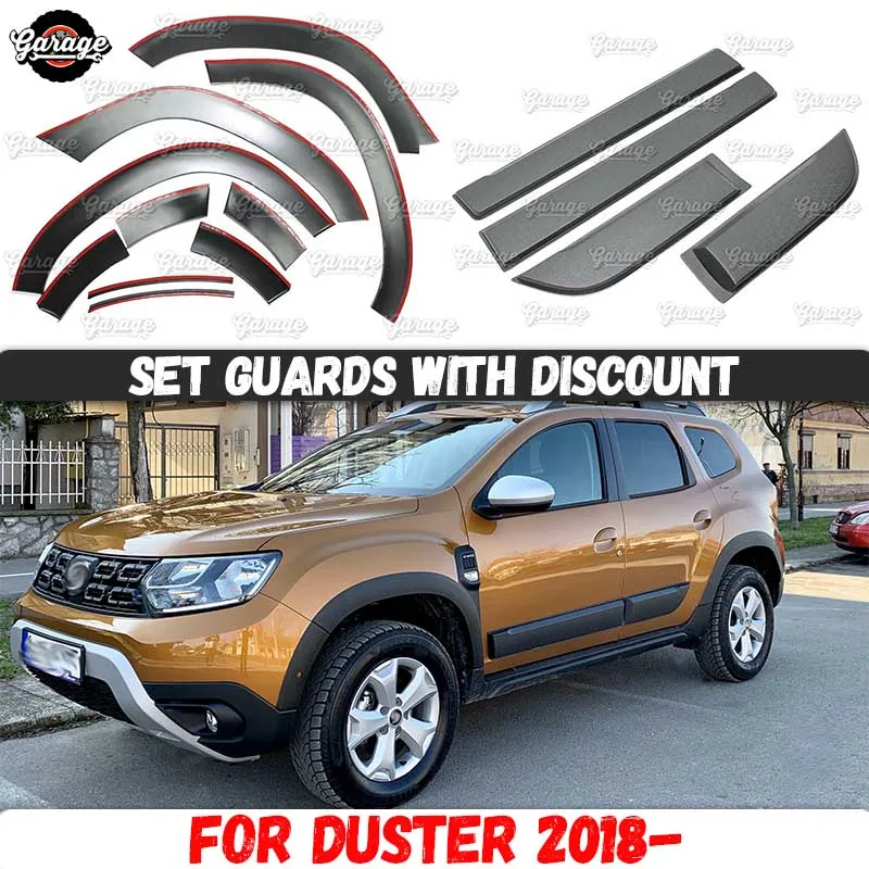 Защита колесных арк и дверей для Dacia Duster 2018- / Renault 2021-аксессуары из АБС-пластика