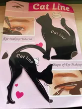 Beauty-plantillas de molde para cejas para mujer, 2 unids/lote, utensilio de maquillaje para ojos, delineador, plantilla moldeadora