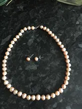Earring Jewelry-Sets Necklace Gift Akoya Pearl White Wholesale Women for 8-9mm Beautiful