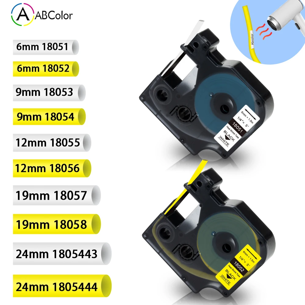 Per Dymo Rhino Ind Nastro Termorestringente Industriale 18051 18052 18053 18054 18055 18056 18057 18058 1805443 Per Dymo Rhino 4200