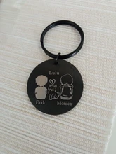 Llavero personalizado con nombre para el Día de San Valentín, regalo para novio, amantes de los perros, novia y pareja