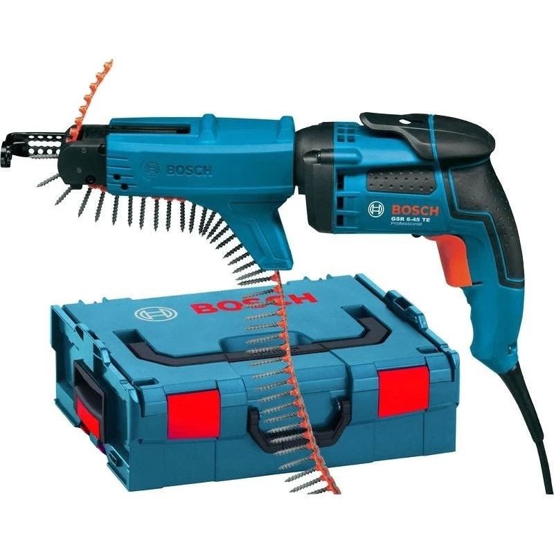 Дрель-шуруповерт электрический Bosch GSR 6-45 TE+MA 55(4500 об/мин, 12 Нм, реверс, мощность 701 Вт, кейс
