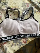 Sujetador deportivo con letras Push Up para mujer, ropa interior de algodón para correr, gimnasio, Yoga