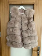 Vest Jacket Real-Fur-Coat Natural Winter Fashion Womens High-Quality Luxurious Fox-Fur