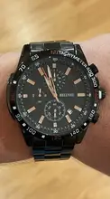 Belushi-Reloj de pulsera de lujo para hombre, cronógrafo de cuarzo, de acero inoxidable, Original