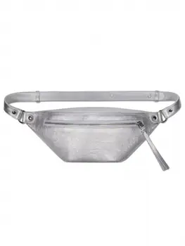 

Leather waist bag Aimee, collection of night life, belt genuine leather, silver; smooth skin. Woodsurf