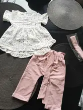 Recién Nacido chico ropa de bebé niña, Top de encaje Camiseta de manga corta pantalones 3 uds pantalones diadema traje bowknot pantalones traje 0-24M