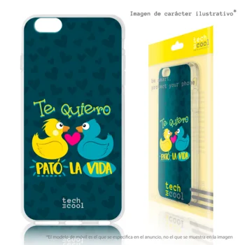 

FunnyTech®Silicone Case for Wiko Y70 L Phrase "I love You Duck" blue background