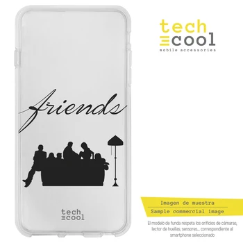

FunnyTech®Stand case for Huawei Nova 5 Silicone T L Series Friends Silueta vers.1 Clear