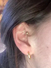 ROXI-Pendientes redondos de geometría para Mujer, aretes redondos de Plata de Ley 925, dorados, brillantes, Vintage