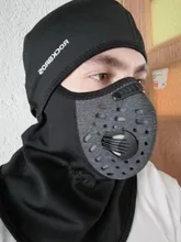 ROCKBROS-Mascarilla de esquí térmica, forro polar con protector para la cara, capucha de snowboard, bufandas de deporte al aire libre, a prueba de viento, casco para bici, pasamontañas